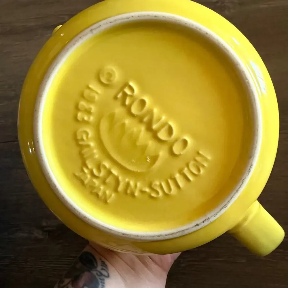 Rondo Gailstyn-Sutto Vintage Yellow Stoneware Teapot Japan 1983 Ceramic
